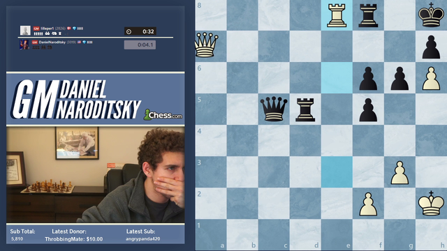 GM Daniel Naroditsky with an amazing finish in a blitz game