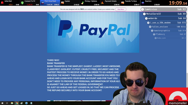 Scammer reads description of bank transfer on there web site!!