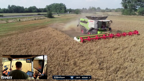 Farming stream with a drone