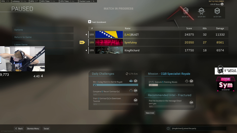 Symfuhny - Alt tabs showing aim bot program.