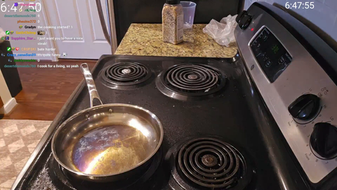 Streamer tries catching home on fire