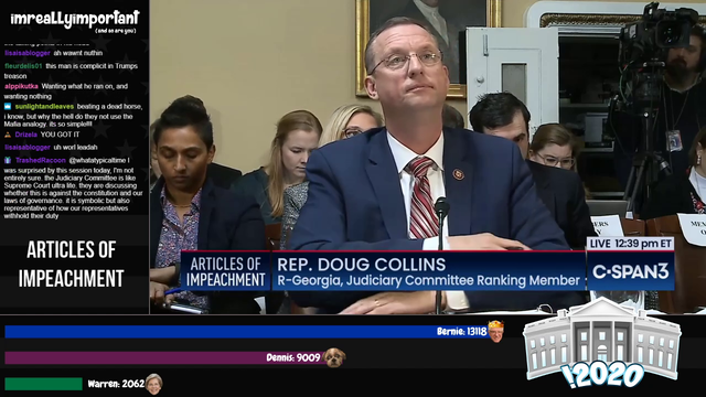 Forsen doing a new side-gig as Cameraman at the Impeachment hearings.
