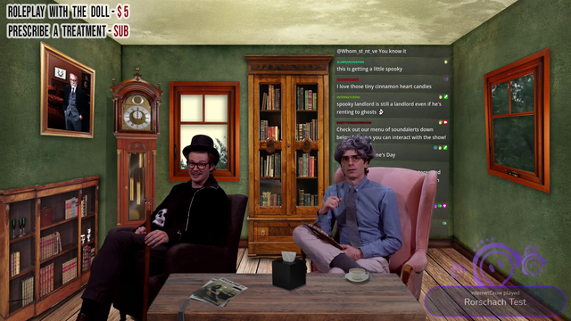 Streamer creates a "therapy" stream where the Chat can submit images to use as Rorschach tests