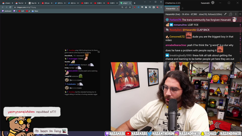 Destiny drops the hard r N slur, F and R slurs all in the same sentence and the G slur in another