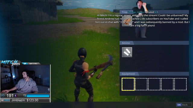 Donator asks to be unbanned from Mitch's channel
