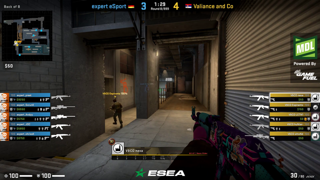 Three bullets completely ended a round in CS:GO.