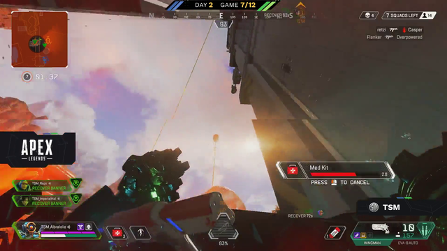 Played booted by server error at X Games Apex Tournament