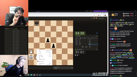 xQc showing his true "Talent" in chess