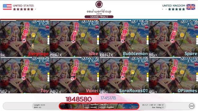 osu! World Cup 2018 Grand Finals USA vs UK HUGE MATCH