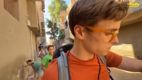 German streamer Benjamool pelted with rocks by kids in Cairo
