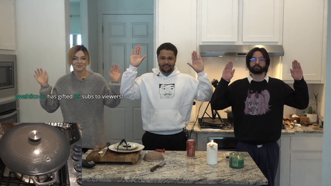 Nick and Malena after dancing for 25 gifted subs