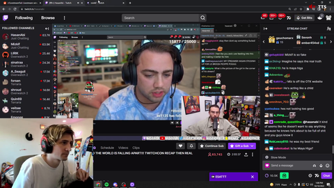 Mizkif says a law firm has advised him not to talk about the SA
