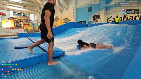 ExtraEmily makes water park instructor regret his career choices
