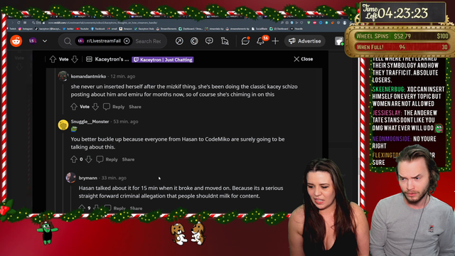 Kaceytron comments on Mizkif and Emiru