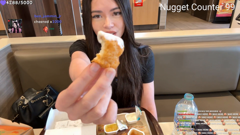 Beautiful Skinny model eats 100 Chicken Nuggets while LSF users sit here and achieve nothing ever