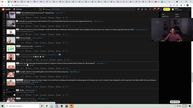 Erobb221 accidentally shows naked ass Lamonting