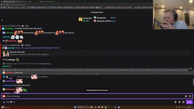 Quin is calm and okay with his League ban