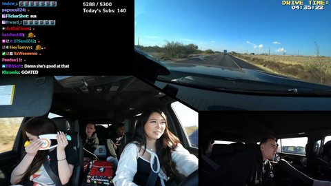 Stream sniper posted a photo of Fanfan's feet on the side of the highway 