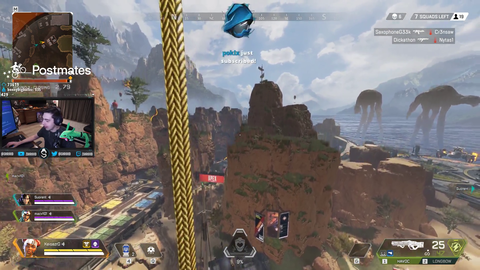 Shroud launches and catches himself with new Apex bug