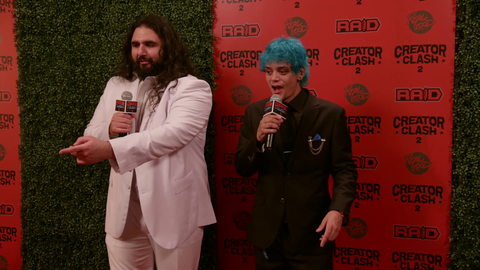 An unexpected guest shows up to the Creator Clash red carpet.