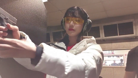 Korean first time shooting gun moments shared on stream