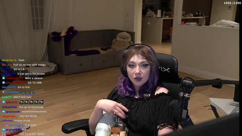 JustaMinx drops her bottle of whiskey after drinking too much