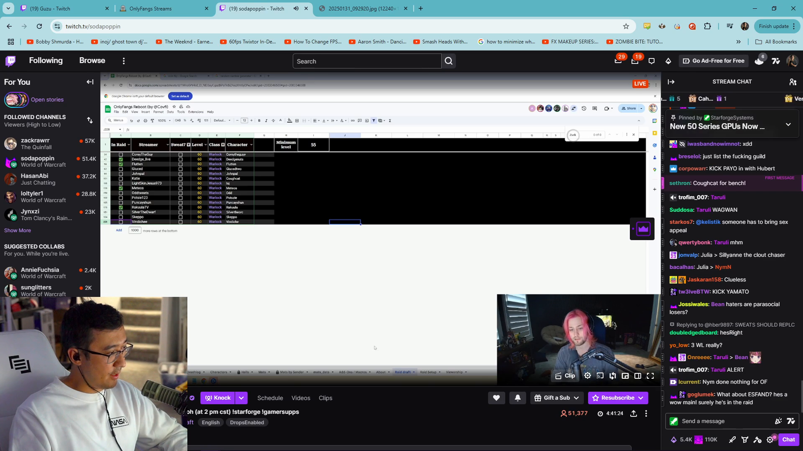 After getting put 3rd on the backup list, Kristoferyee gives a viewer a very bizarre threat.