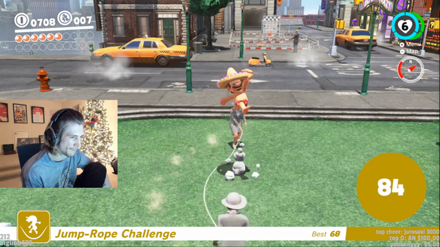 XQC gets 99/100 jump ropes in Super Mario Odyssey
