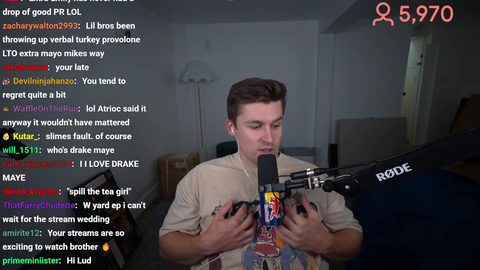 Ludwig apologizes for namedropping streamers arriving late to wedding and begins to DMCA clips of him doing so