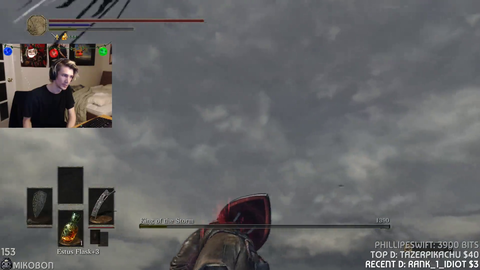 XQC DOES A "NO HIT" IN DARK SOULS
