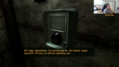 Erobb has a conversation with his chat in Fallout New Vegas