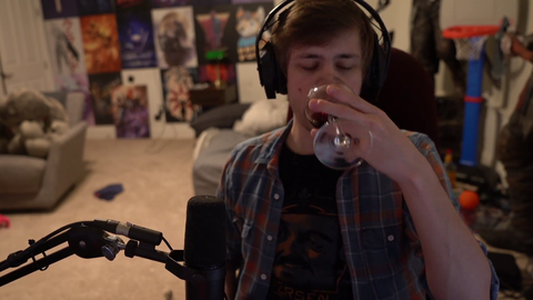 Soda drinks wine
