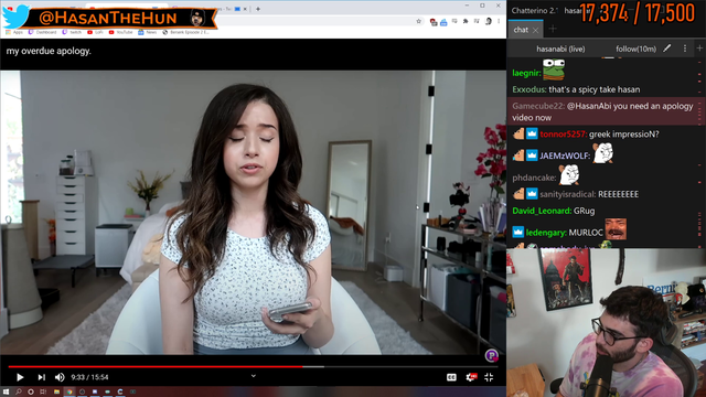 Hasan apologizes for past controversies after watching poki's apology video
