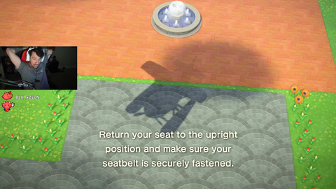 Streamer's new wife with a savage greeting when he visits her Animal Crossing island