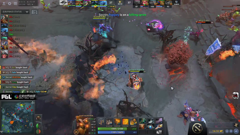 Dota caster almost gets slips up