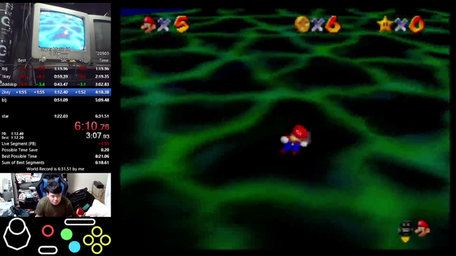 KANNO breaks his 0 star world record in Super Mario 64, getting the first sub 6:30 ever with a time of 6:29.950!