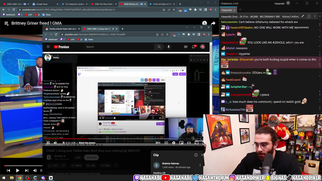 Hasan attacks Destiny back