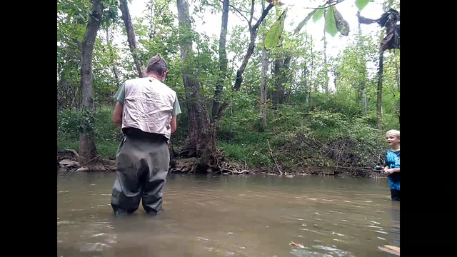 TWO Fish caught at the same time on stream!