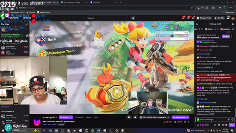 Soda gets mad at Russel after he got a Mario Kart win before him