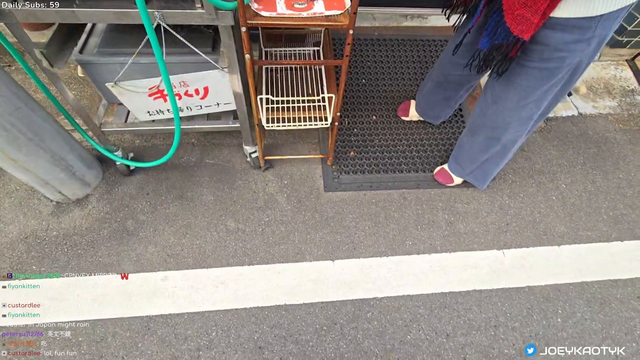 Kyoto Lady curious about Joey's "hair"