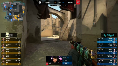 Amazing last round to close out the first game of Faze vs Team Spirit (PGL)