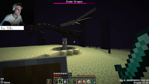 xQc almost completes his Minecraft speedrun