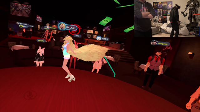 Soda's dad and his new mom dancing together in Gaytors Bar