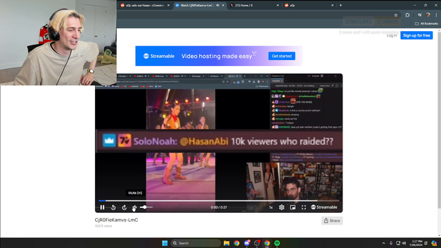 XQC reacts to Hasan meme