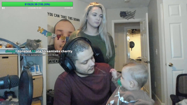 Erobbs baby crys after he shaved his eyebrows for $10k