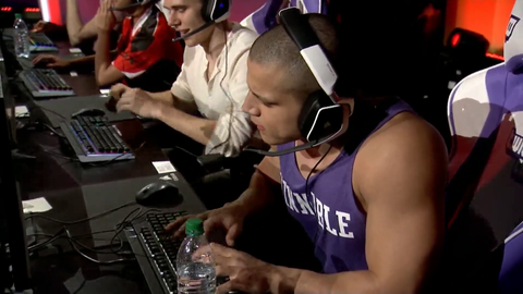 Tyler1 gets his merch promoted on RIOT stream