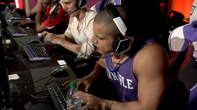 Tyler1 gets his merch promoted on RIOT stream