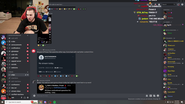 Adin Ross reacts to getting listed in xQc/Adept’s “divorce”