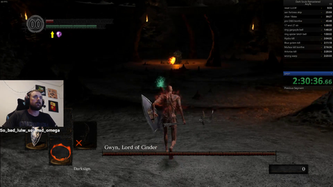 Forsen completes his first Dark Souls speedrun