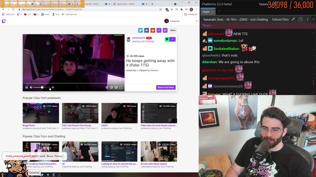 Hasan hears Poke's new TTS